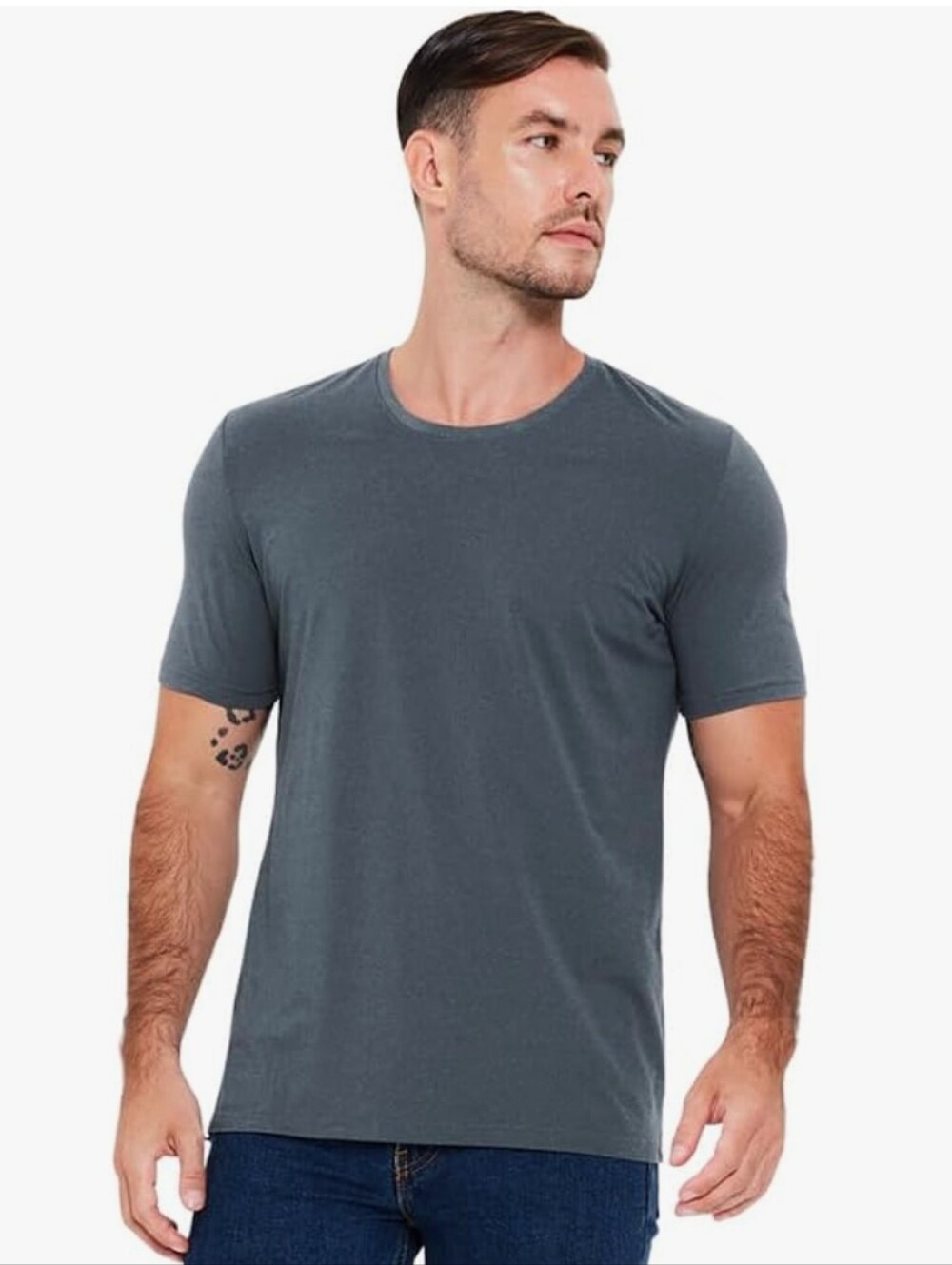 Slate Gray Men's Short-Sleeve Crewneck T-Shirt